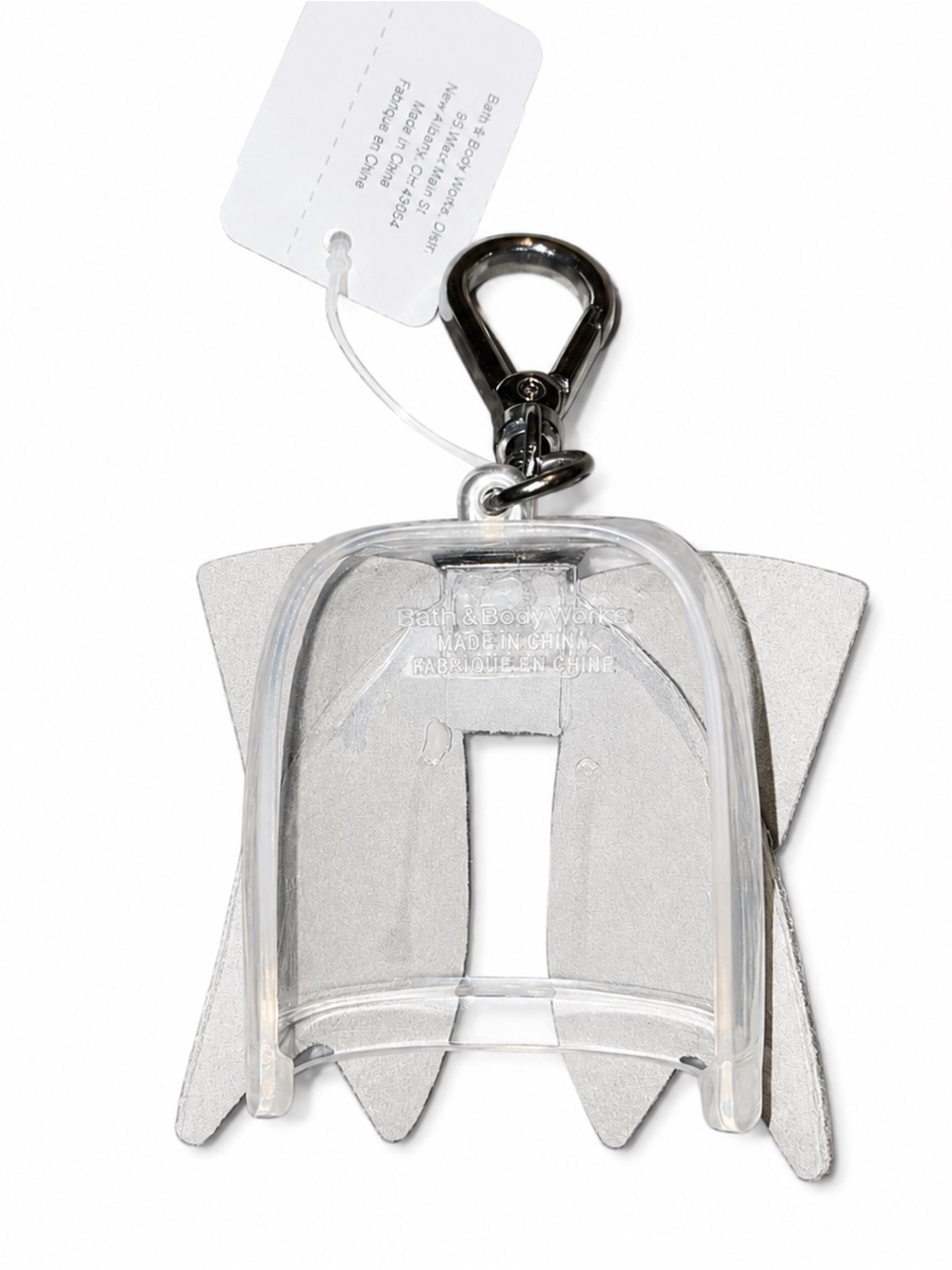 Bath & Body Works Rhinestone Bow Pocketbac Holder Keychain - Picture 2 of 2